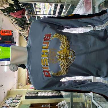 Kaos Kombinasi Dishub Abu Panjang - Kaos Dishub Panjang pundak tulisan