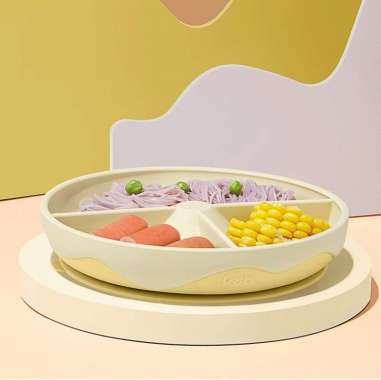 Kub Baby Silicone Suction Plate - Yellow