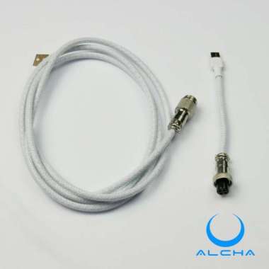 ALCHA CABLE USB TYPE C WHITE AVIATOR JOINT MECHANICAL KEYBOARD KABEL