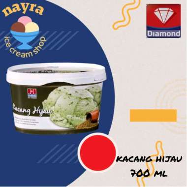 Promo Harga Diamond Ice Cream Kacang Hijau 700 ml - Blibli