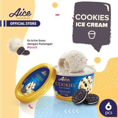 Aice Ice Cream Cookies Cup 65 g isi 6 pcs eskrim