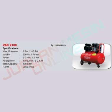 Kompresor Angin 2 Hp 1 Phase NLG VAC 2100
