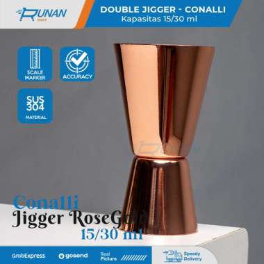 Jigger Stainless 15/30ml Gelas Takar Rosegold Bartender Gelas Ukur