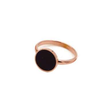 ONE-K85 Couple Ring anti karat Cincin Premium Women's Accessories Cincin Titanium Bulat Warna Hitam