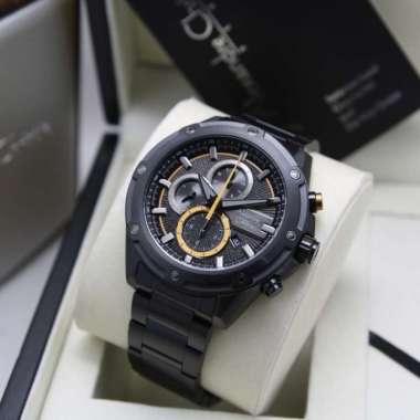 Alexandre Christie AC6605MC Sport Jam Tangan Pria Stainless Steel Black Lis Yellow