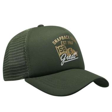 Snapback Topi Trucker Dewasa Hijau Army Snapback Original Great One Size