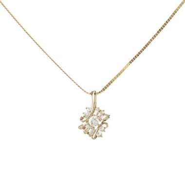 1901 Jewelry Kalung Wanita Gandes Swarovski Lapis Emas