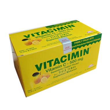 Vitacimin Tablet Lemon 1 Box Isi 10 Strip Vitamin C Untuk Daya Tahan Tubuh