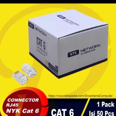 konector RJ45 NYK Cat 6 Isi 50/Konector Rj 45 Cat 6 NYK