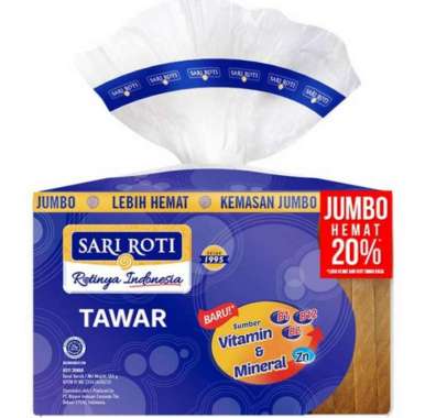 Sari Roti Roti Tawar Jumbo 555 gram