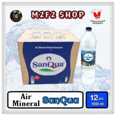 Air Mineral Sanqua Botol Besar Pet - 1500 ml (Kemasan Karton)