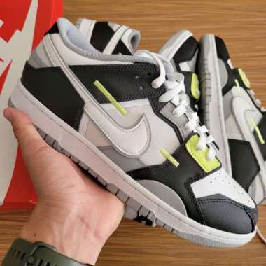 Nike Dunk Low Scrap Wolf Grey Light Lemon Twist || archeo brown latte