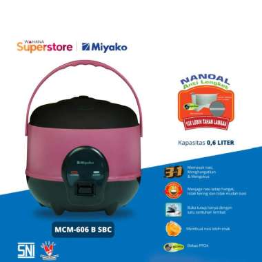 Miyako Rice Cooker Magic Warmer Plus 0.6 Liter - MCM606B SBC | MCM-606 B SBC