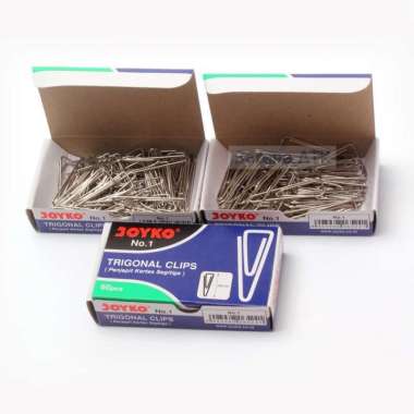 JOYKO Trigonal Clips / Klip Kertas Trigonal No.1 [ Pack ]