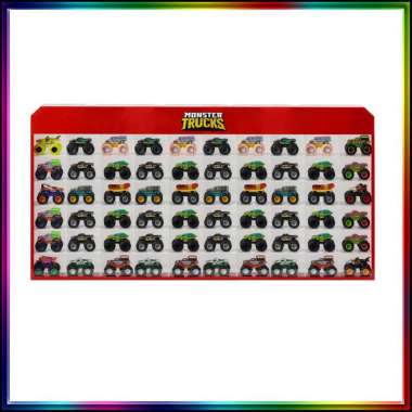 Rak Akrilik Hotwheels Monster Truck isi 60 Merah