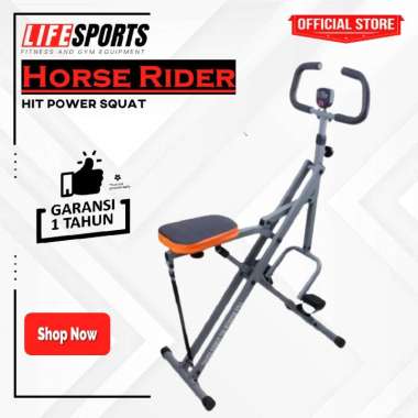 New Alat Kesehatan Olahraga Horse Rider Hit Power Squat Lifesports Original Latihan Pengecil Perut