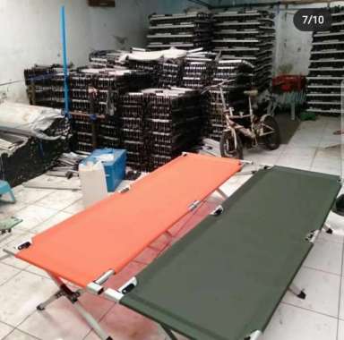 Velbed Ranjang Kasur Lipat Aluminium Camping Bed Evakuasi Folding