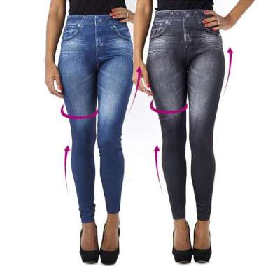 Jeans Legging Jebs Pelangsing Slim&Lift Caresse Pengecil Kaki Betis Paha ALLSIZE Bahan Premium Hitam