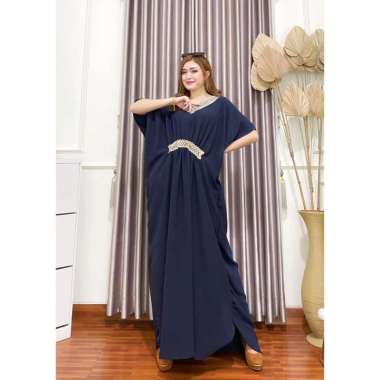 Ashanti Kaftan Wanita Jumbo Rayon Crinkle Premium Busui Kaftan Jumbo Renda Polos Gamis Bigsize Fashi