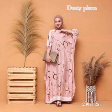 Ashanti Kaftan Wanita Jumbo Rayon Crinkle Premium Busui Kaftan Jumbo Renda Polos Gamis Bigsize Fashi