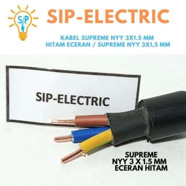 Kabel Supreme Nyy 3X1.5 Mm Hitam Eceran