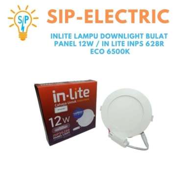 INLITE LAMPU DOWNLIGHT BULAT PANEL 12W / IN LITE INPS 628R ECO 6500K