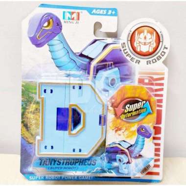 SUPER Robot Angka Abjad 607 ABCD Besar Huruf Transform Robot Dino Dinosaurus