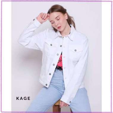 Harga Denim Jacket White Oversize 