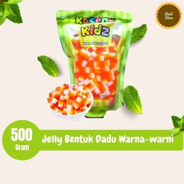 jelly bentuk dadu warna warni 500 gram