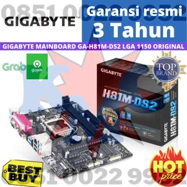 GIGABYTE MOTHERBOARD H81M DS2 H81M-DS2 SOCKET 1150 DDR3 ONBOARD INTEL HD