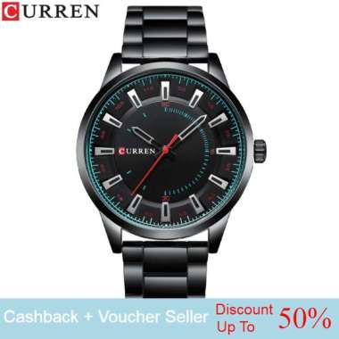 CURREN - 8406 - Promo Flash Sale - Jam Tangan Pria Cowok Analog - Jam Tangan Anti Air Murah Original