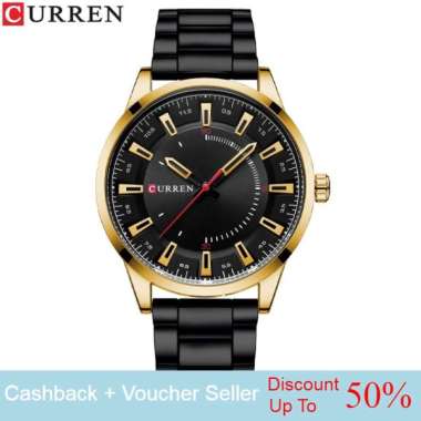 CURREN - 8406 - Promo Flash Sale - Jam Tangan Pria Cowok Analog - Jam Tangan Anti Air Murah Original