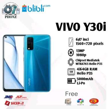 VIVO Y30i 4/64GB RAM 4GB INTERNAL 128GB GARANSI RESMI INDONESIA Biru