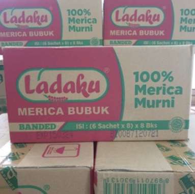 Ladaku Sachet Dus / Ladaku Merica bubuk 72 sachet x 8 bks / Lada sachet