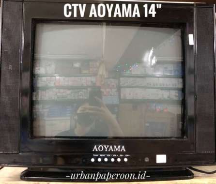 Tv Tabung Aoyama 14 Inch + Gratis Antena Tv Original 100% (Kode 3552)) Multicolor