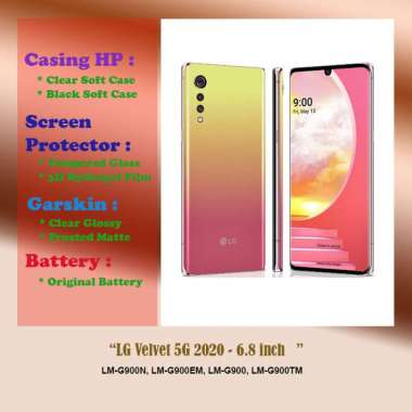 LG Velvet 5G 2020 - 6.8 inch - Case - Screen Protector - Battery - Dll Hydrogel