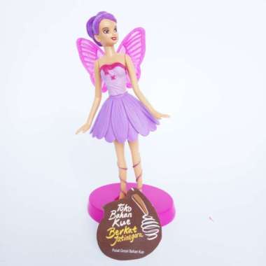 Topper kue barbie kupu-kupu / mainan kue barbie