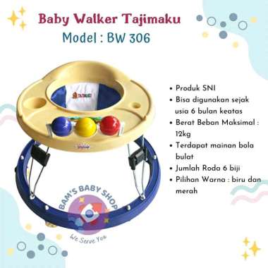 Baby Walker Standart Apolo Bayi Bw 306 Bw 307 Alat Bantu Jalan Anak Tajimaku BW 306 Biru