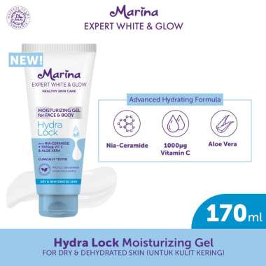 [LAST CHANCE] - Marina Expert White & Glow Moisturizing Gel for Face & Body Hydra Lock 170 ml