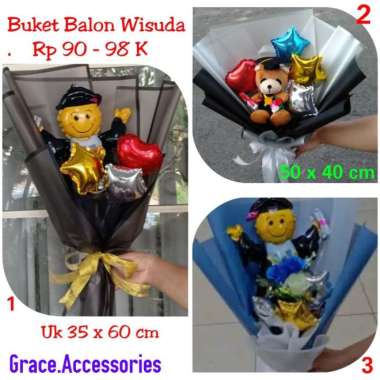 Buket boneka balon wisuda kado hadiah wisuda graduation