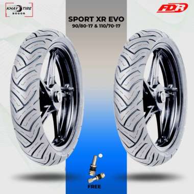 Sepasang Ban Motor Moge - FDR SPORT XR EVO 90/80 & 110/70 Ring 17 Tubeless