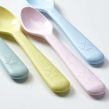 IKEA KALAS SENDOK MAKAN PLASTIK FOOD GRADE 1 SET ISI 4 (MIX WARNA)