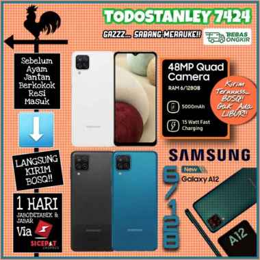 Samsung A12 6/128 Gb Garansi Resmi Samsung Putih