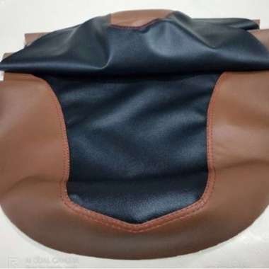 Kulit jok beat bahan mbtech/Sarung jok motor honda all BEAT MBtech original beat karbu coklat muda h