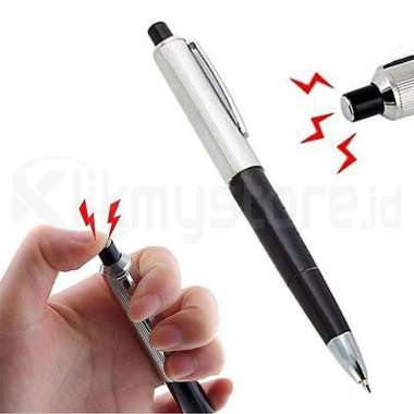 Electric Shock Pen Pulpen Setrum Kejut Listrik Mainan Prank Pena Toys