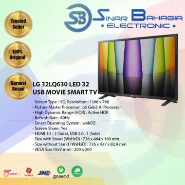 LG 32LQ630 LED 32 USB MOVIE SMART TV (NEW) (KHUSUS BANDUNG)