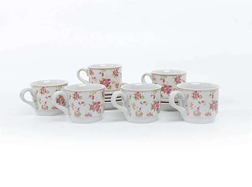 Vicenza Tea Set - Cangkir dan lepek YA83 Melati