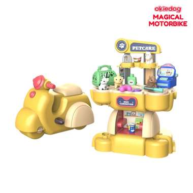 Okiedog Magical Motorbike Pet Care - Mainan playhouse Vespa anak