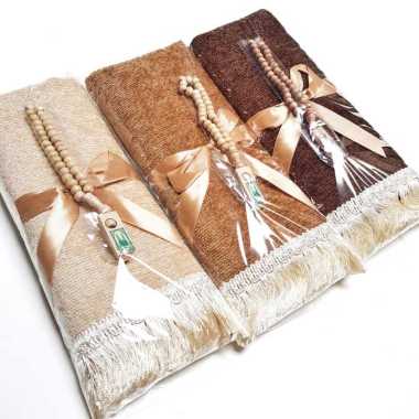 SAJADAH POLOS DEWASA FREE TASBIH MURAH SOUVENIR TAHLIL 40 HARIAN HAUL AQIQAH KADO UMROH HAJI WARNA R