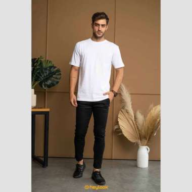 CELANA CHINO PANJANG PRIA CHINO LONG PANTS HEYLOOK KERJA CASUAL CHINO 28 BLACK